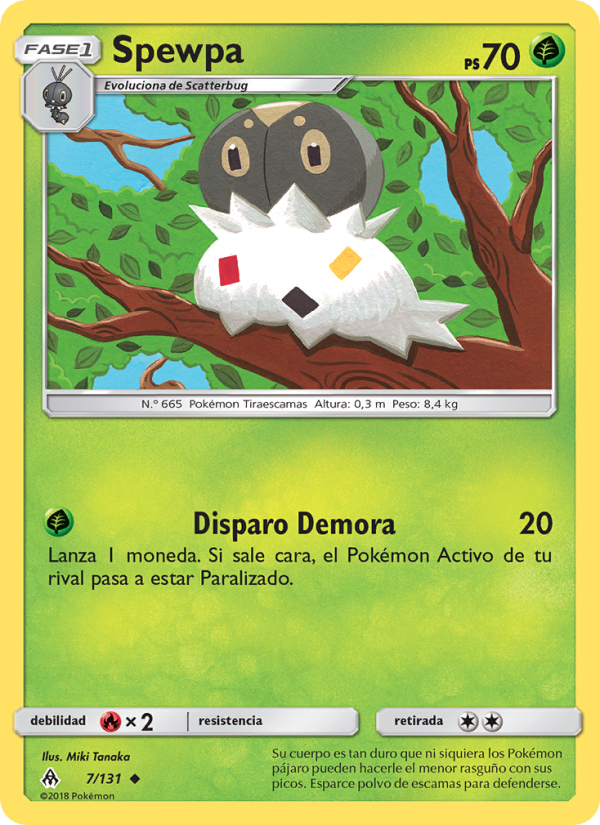 Spewpa 7 — Luz Prohibida (Spanish Pokémon TCG card)