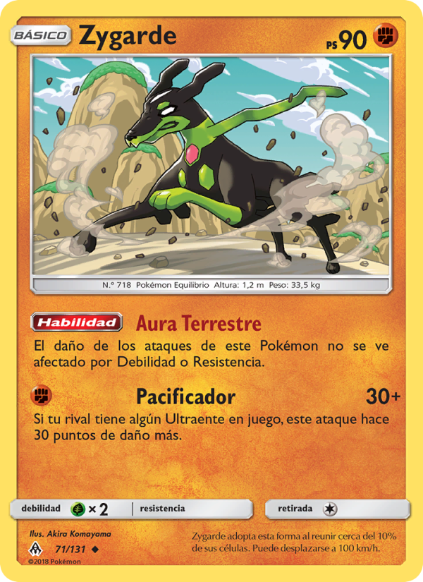 Zygarde 71 — Luz Prohibida (Spanish Pokémon TCG card)