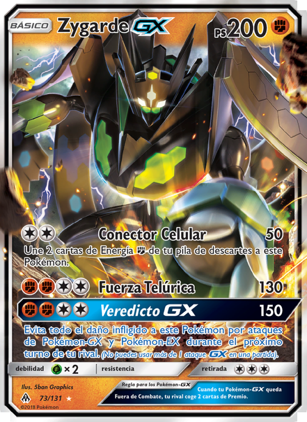 Zygarde GX 73 — Luz Prohibida (Spanish Pokémon TCG card)
