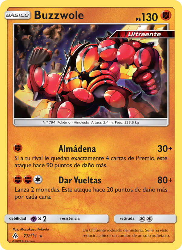 Buzzwole 77 — Luz Prohibida (Spanish Pokémon TCG card)