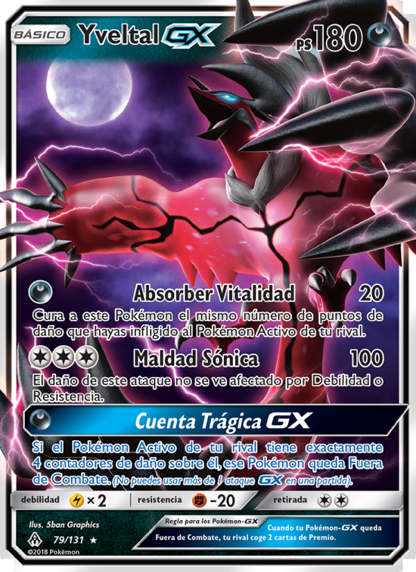 Yveltal GX 79 — Luz Prohibida (Spanish Pokémon TCG card)