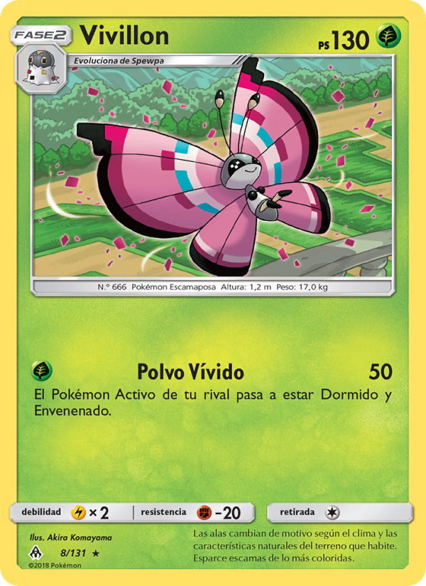 Vivillon 8 — Luz Prohibida (Spanish Pokémon TCG card)