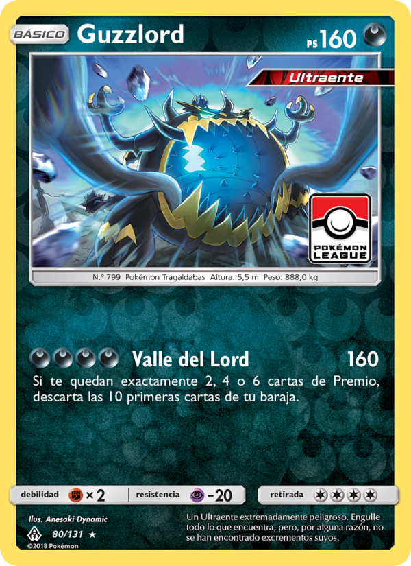 Guzzlord 80 — Luz Prohibida (Spanish Pokémon TCG card)