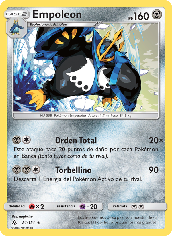 Empoleon 81 — Luz Prohibida (Spanish Pokémon TCG card)