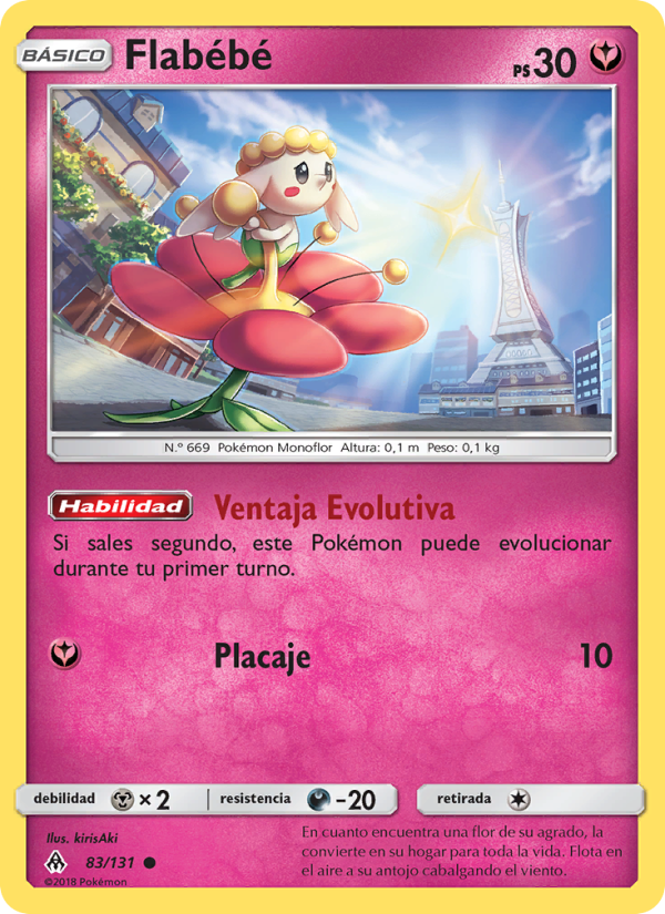 Flabébé 83 — Luz Prohibida (Spanish Pokémon TCG card)