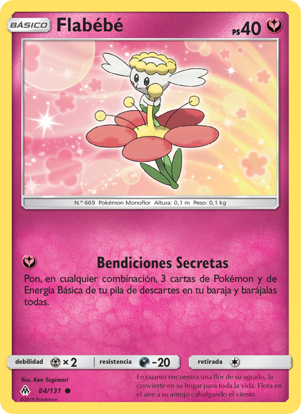 Flabébé 84 — Luz Prohibida (Spanish Pokémon TCG card)