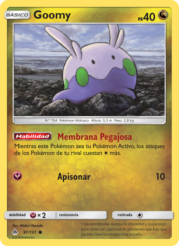 Goomy 91 — Luz Prohibida (Spanish Pokémon TCG card)
