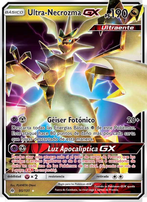 Ultra-Necrozma GX 95 — Luz Prohibida (Spanish Pokémon TCG card)