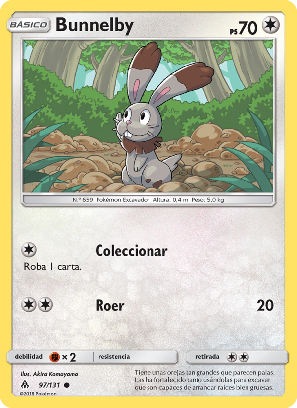 Bunnelby 97 — Luz Prohibida (Spanish Pokémon TCG card)