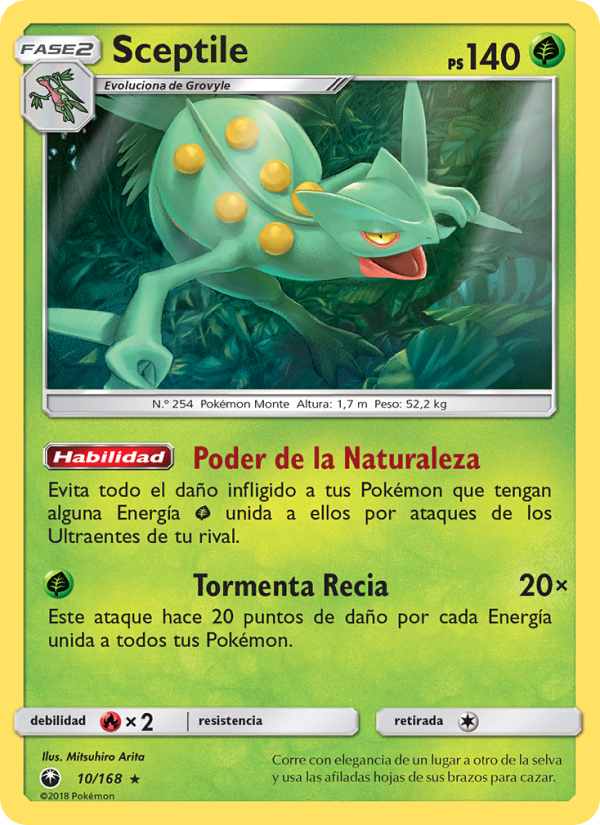 Sceptile 10 — Tormenta Celestial (Spanish Pokémon TCG card)