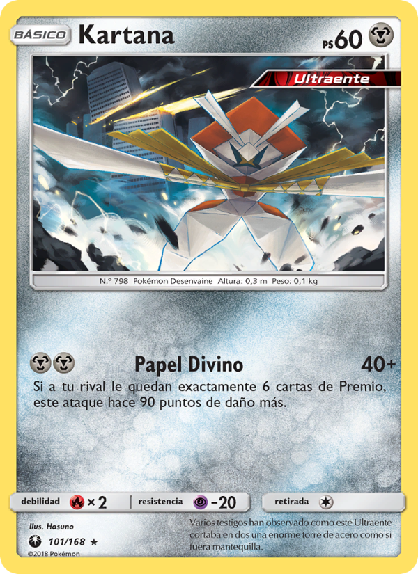 Kartana 101 — Tormenta Celestial (Spanish Pokémon TCG card)