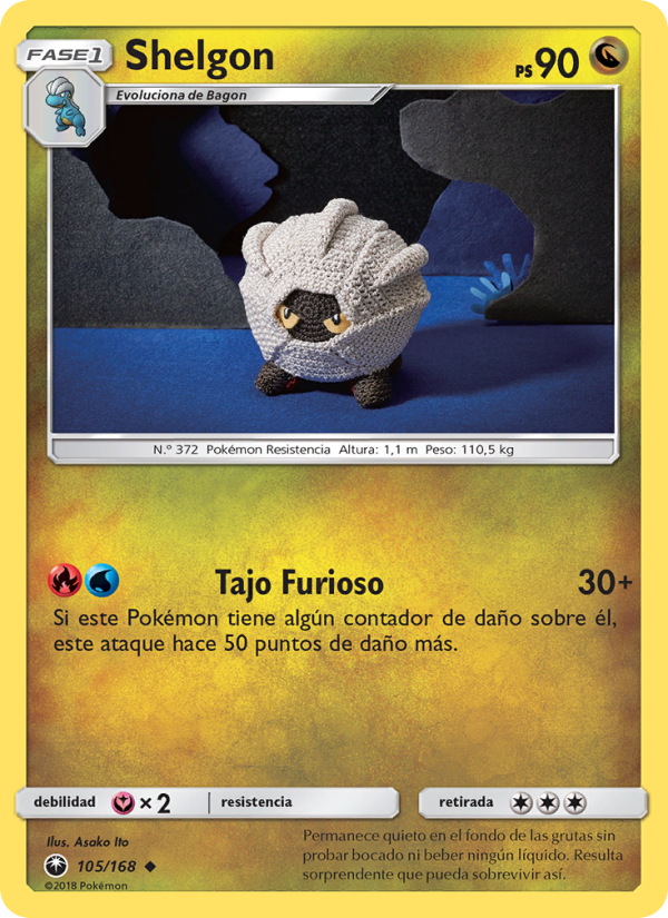Shelgon 105 — Tormenta Celestial (Spanish Pokémon TCG card)