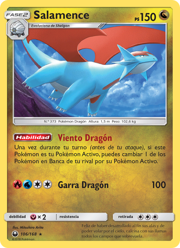 Salamence 106 — Tormenta Celestial (Spanish Pokémon TCG card)