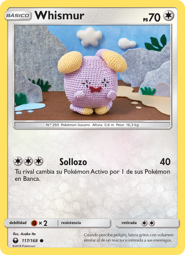 Whismur 117 — Tormenta Celestial (Spanish Pokémon TCG card)