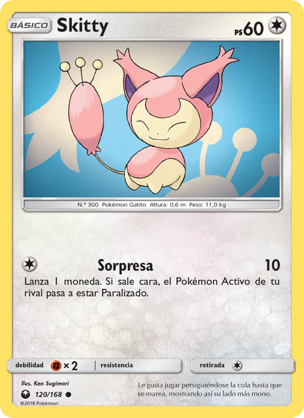 Skitty 120 — Tormenta Celestial (Spanish Pokémon TCG card)