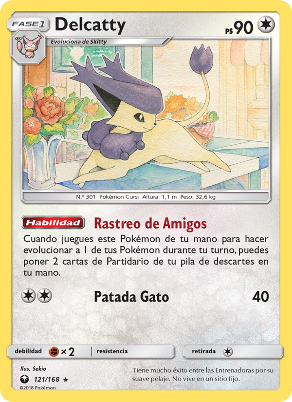 Delcatty 121 — Tormenta Celestial (Spanish Pokémon TCG card)
