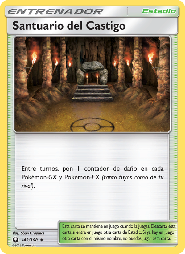 Santuario del Castigo 143 — Tormenta Celestial (Spanish Pokémon TCG card)
