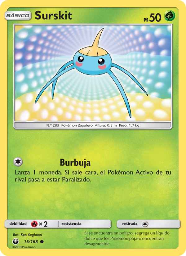 Surskit 15 — Tormenta Celestial (Spanish Pokémon TCG card)