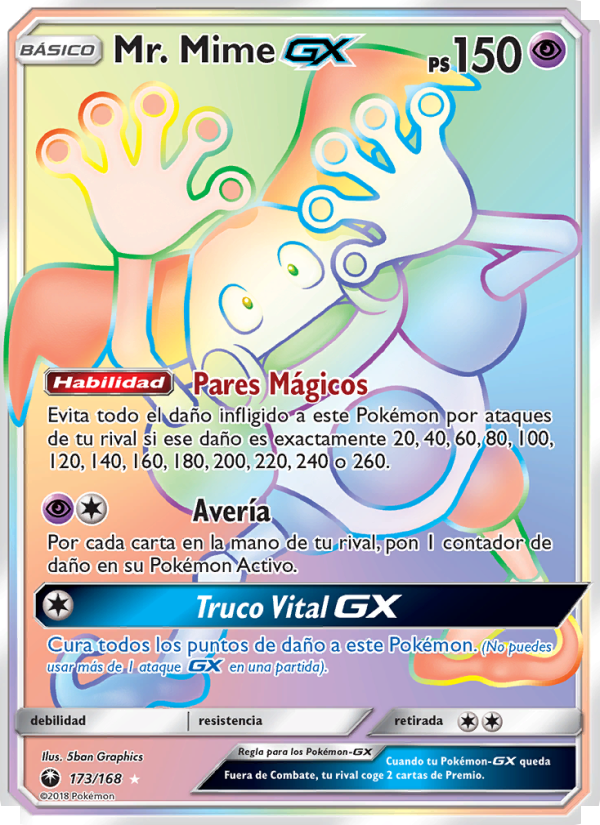 Mr. Mime GX 173 — Tormenta Celestial (Spanish Pokémon TCG card)