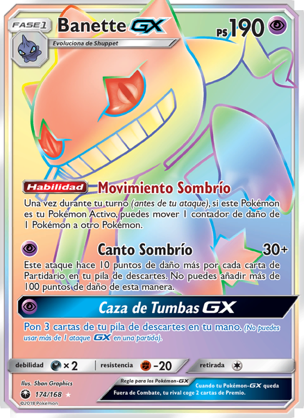 Banette GX 174 — Tormenta Celestial (Spanish Pokémon TCG card)
