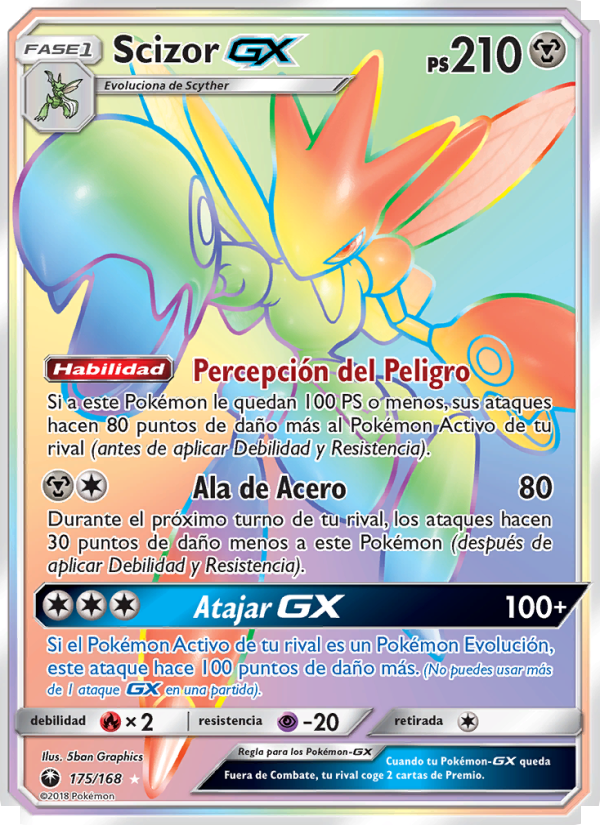 Scizor GX 175 — Tormenta Celestial (Spanish Pokémon TCG card)