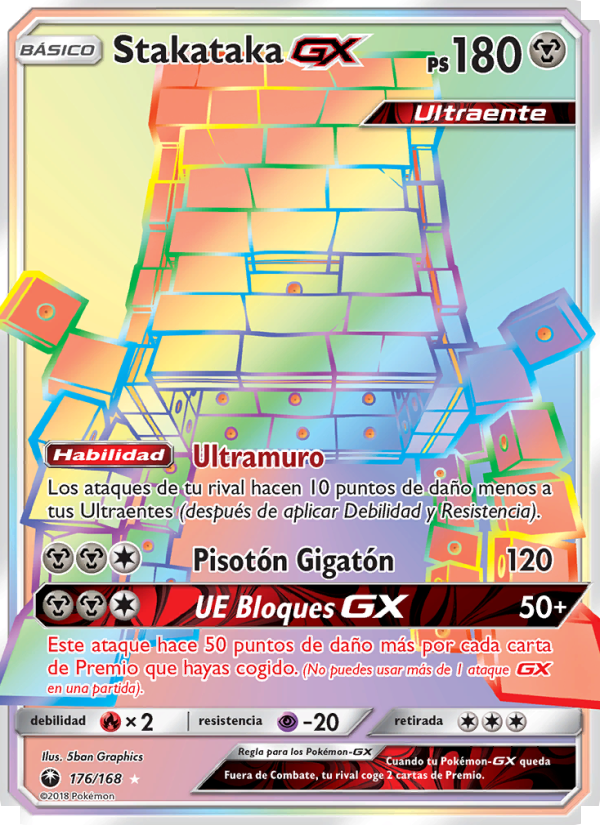 Stakataka GX 176 — Tormenta Celestial (Spanish Pokémon TCG card)
