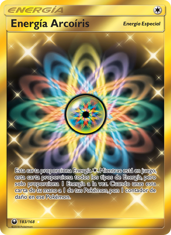 Energía Arcoíris 183 — Tormenta Celestial (Spanish Pokémon TCG card)