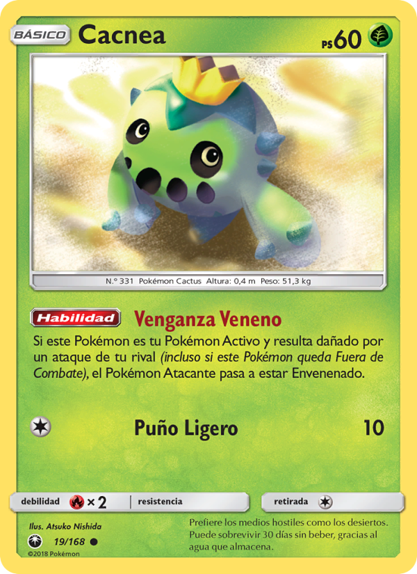 Cacnea 19 — Tormenta Celestial (Spanish Pokémon TCG card)