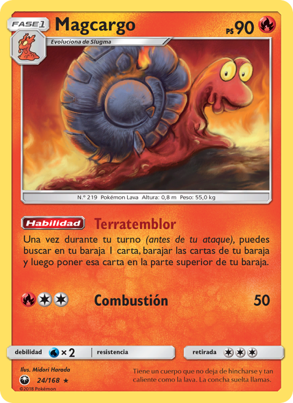 Magcargo 24 — Tormenta Celestial (Spanish Pokémon TCG card)