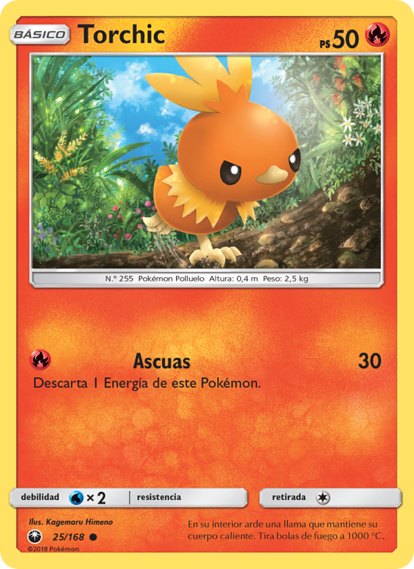 Torchic 25 — Tormenta Celestial (Spanish Pokémon TCG card)