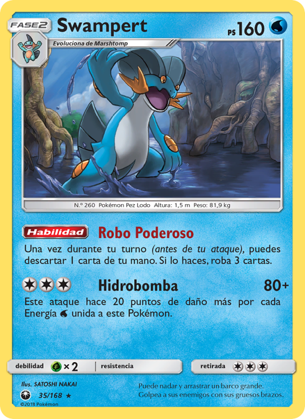Swampert 35 — Tormenta Celestial (Spanish Pokémon TCG card)