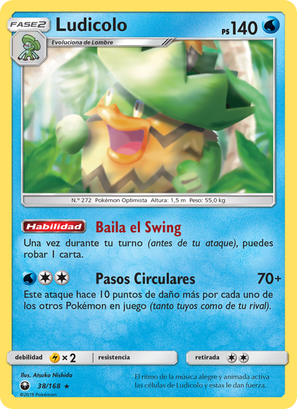 Ludicolo 38 — Tormenta Celestial (Spanish Pokémon TCG card)
