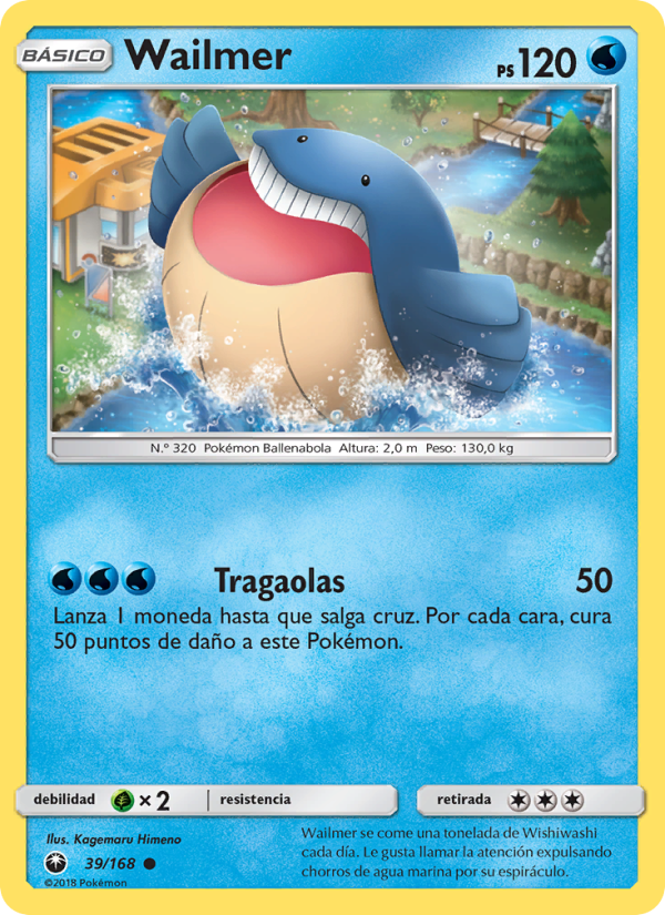 Wailmer 39 — Tormenta Celestial (Spanish Pokémon TCG card)