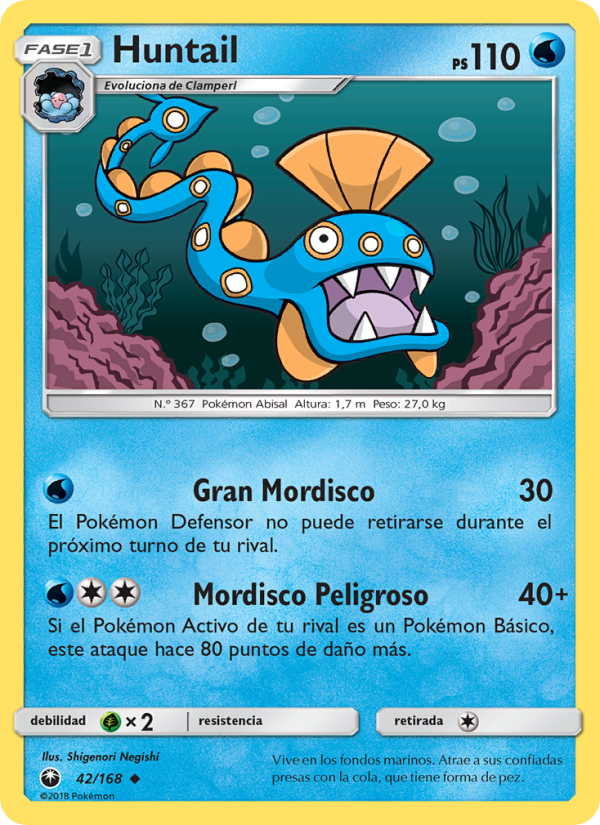 Huntail 42 — Tormenta Celestial (Spanish Pokémon TCG card)