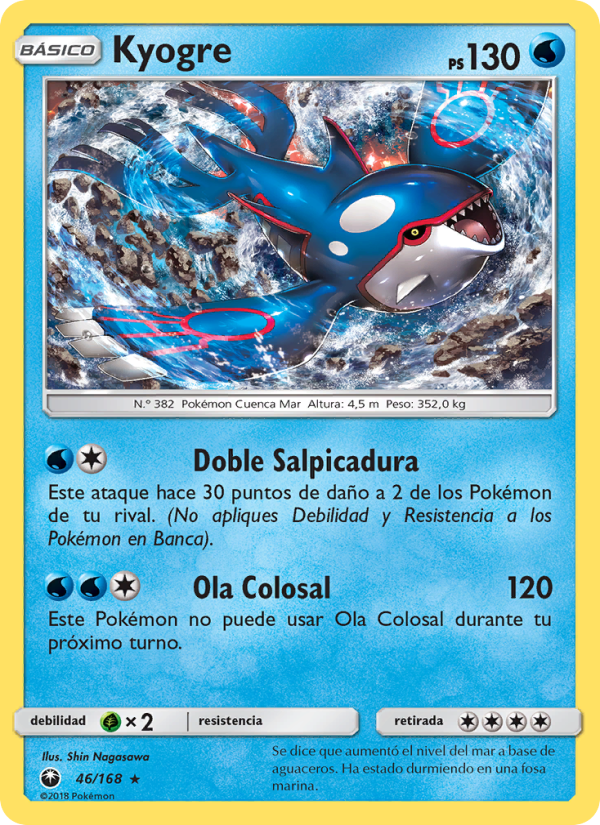 Kyogre 46 — Tormenta Celestial (Spanish Pokémon TCG card)