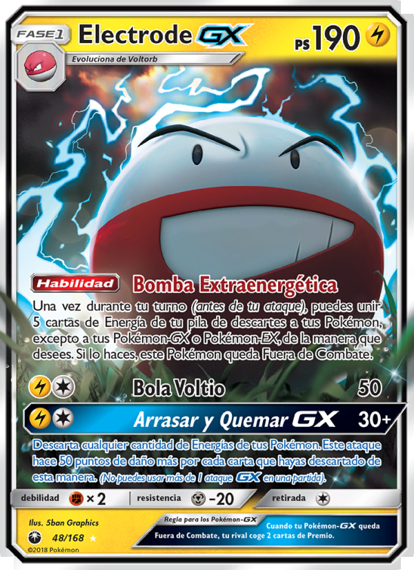 Electrode GX 48 — Tormenta Celestial (Spanish Pokémon TCG card)