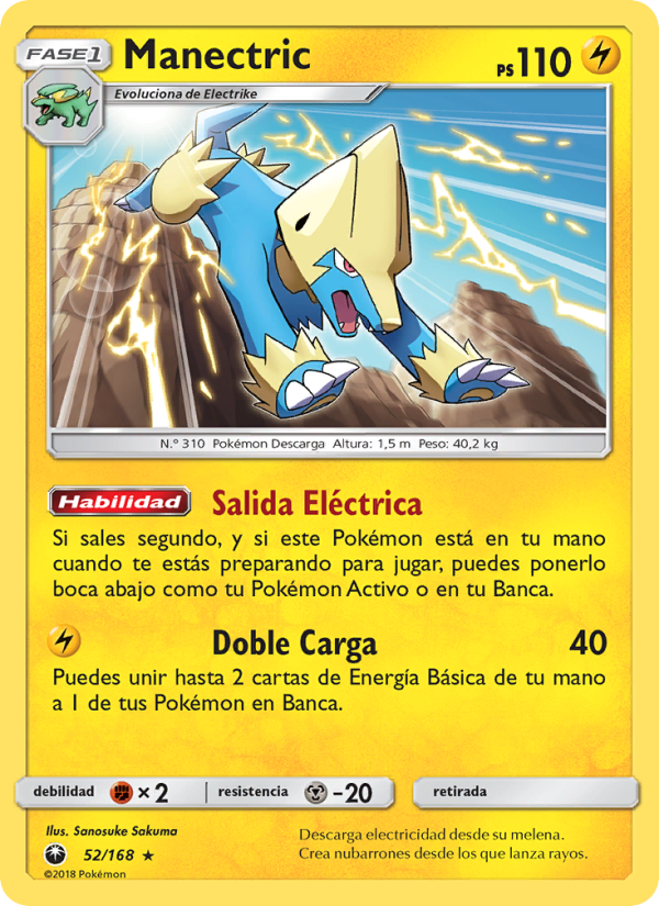 Manectric 52 — Tormenta Celestial (Spanish Pokémon TCG card)