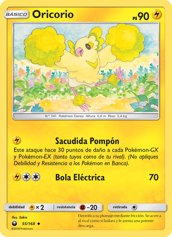 Oricorio 55 — Tormenta Celestial (Spanish Pokémon TCG card)