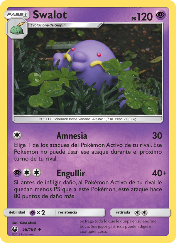 Swalot 58 — Tormenta Celestial (Spanish Pokémon TCG card)