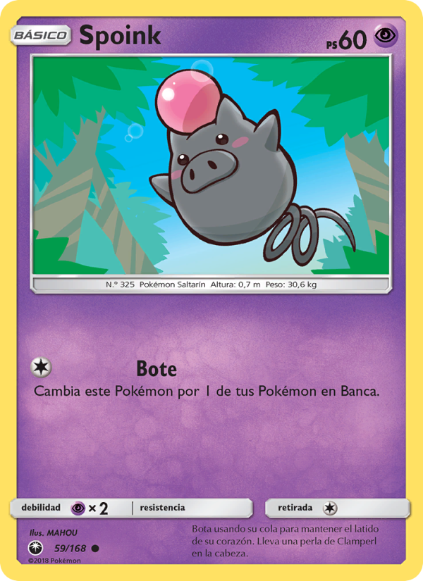 Spoink 59 — Tormenta Celestial (Spanish Pokémon TCG card)