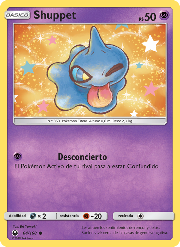 Shuppet 64 — Tormenta Celestial (Spanish Pokémon TCG card)