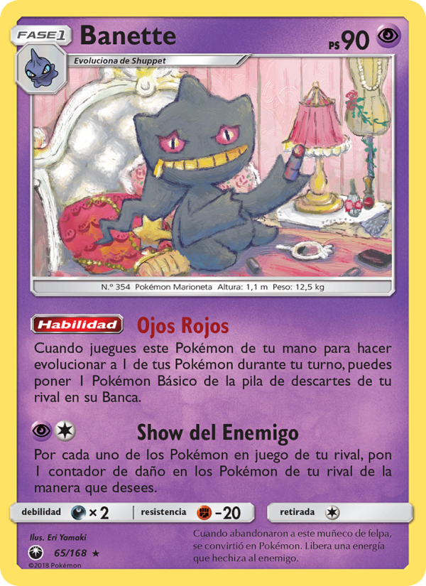 Banette 65 — Tormenta Celestial (Spanish Pokémon TCG card)