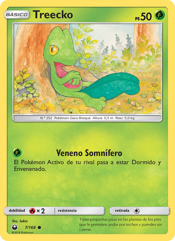 Treecko 7 — Tormenta Celestial (Spanish Pokémon TCG card)