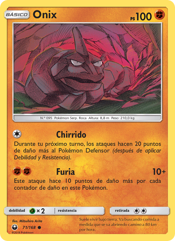 Onix 71 — Tormenta Celestial (Spanish Pokémon TCG card)