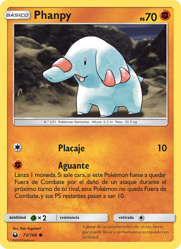 Phanpy 72 — Tormenta Celestial (Spanish Pokémon TCG card)