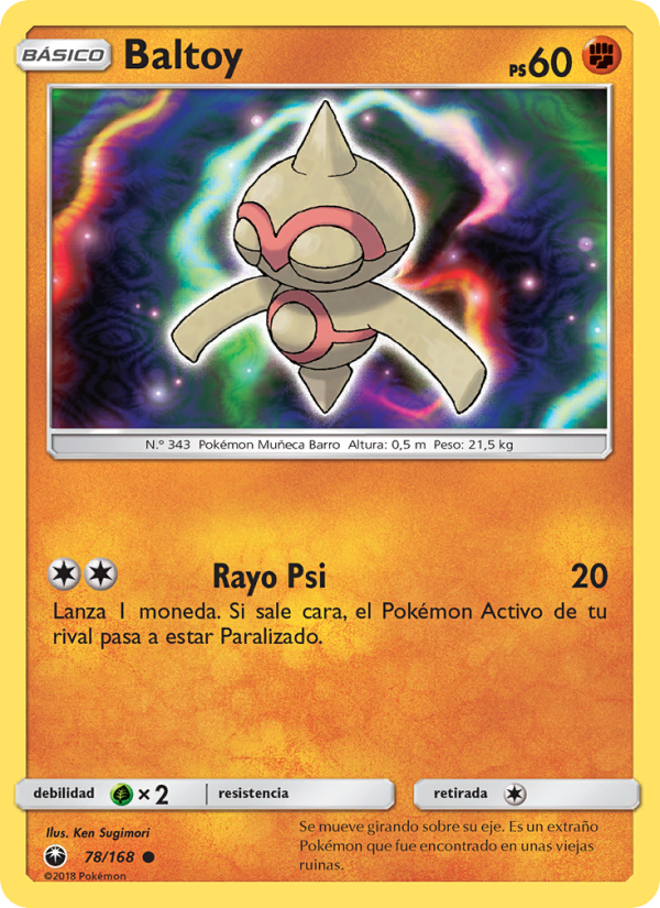 Baltoy 78 — Tormenta Celestial (Spanish Pokémon TCG card)