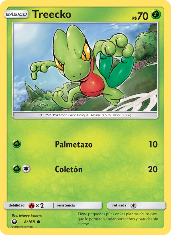 Treecko 8 — Tormenta Celestial (Spanish Pokémon TCG card)