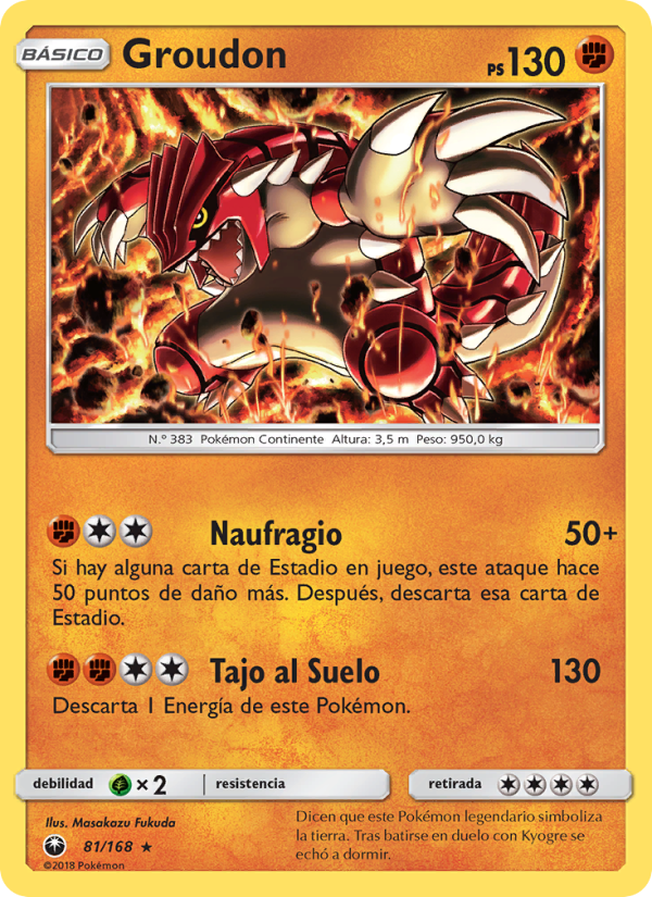 Groudon 81 — Tormenta Celestial (Spanish Pokémon TCG card)