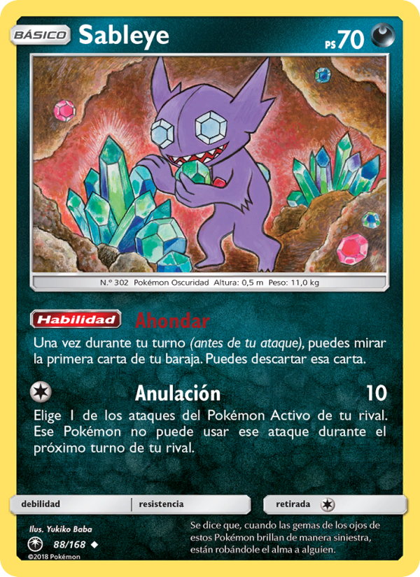 Sableye 88 — Tormenta Celestial (Spanish Pokémon TCG card)