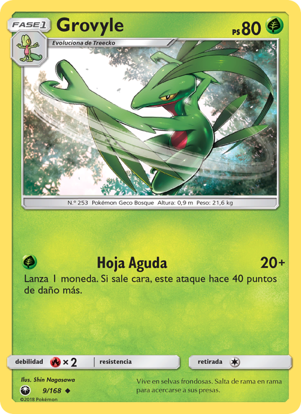 Grovyle 9 — Tormenta Celestial (Spanish Pokémon TCG card)